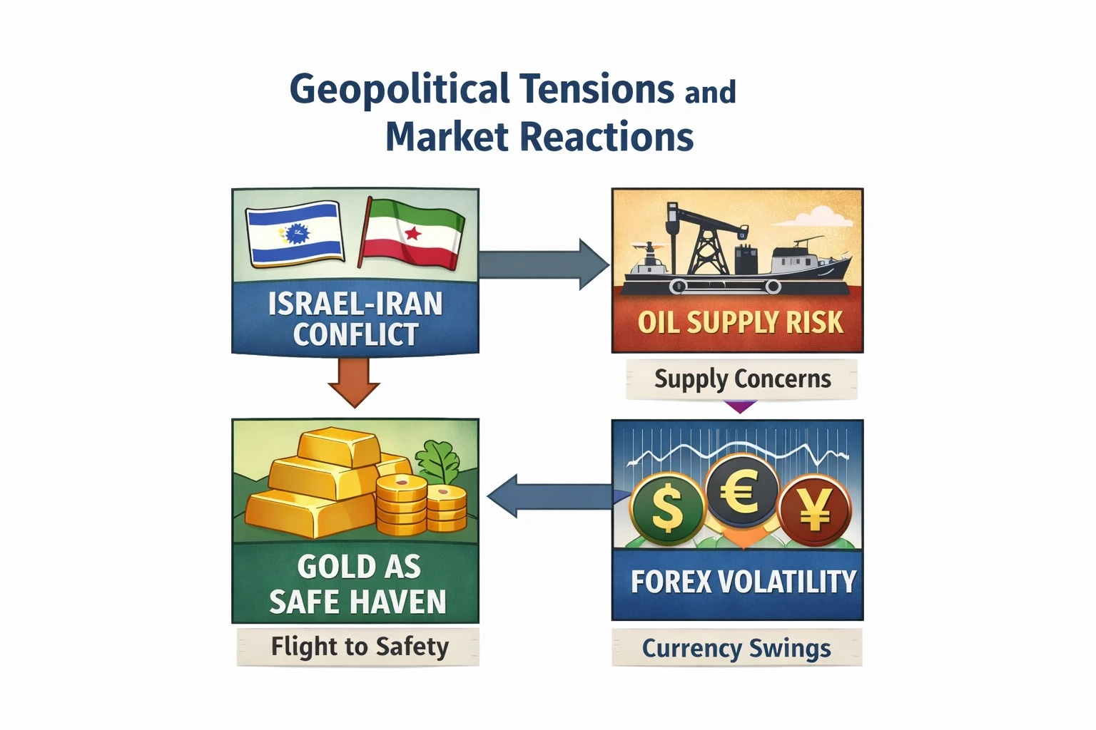 How Israel, Iran, and US Tensions at the Strait of Hormuz Impact Oil, Gold & Forex Markets